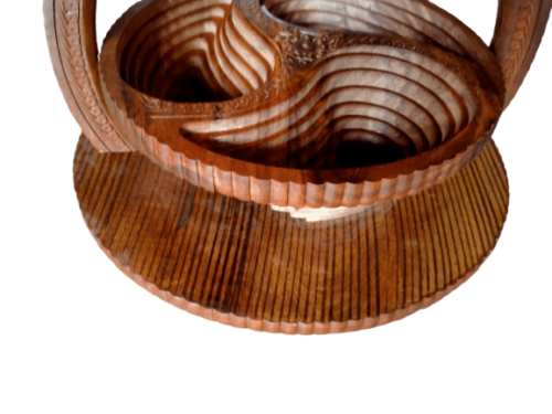Handcrafted Wooden Folding Dry Fruit Basket – Perfect for Gifting & Festive Occasions - Image 6
